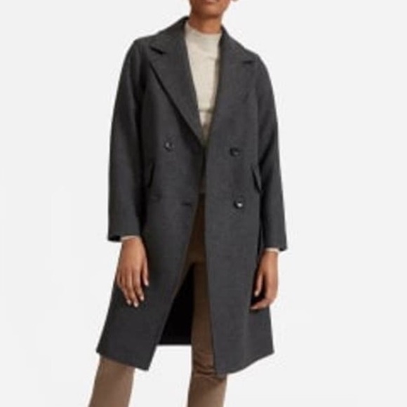 Everlane Jackets & Blazers - 🆕✨ EVERLANE The Italian Rewool Overcoat in Dark Charcoal Size 4